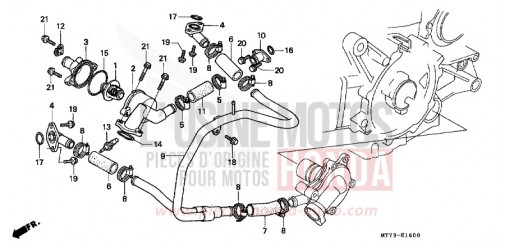 WATER PIPE/THERMOSTAT NR750N de 1992
